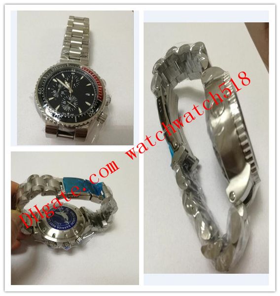 

elling luxury super quality watch 48mm quartz movement stainless steel bracelet titanium watch 733 fashion men's watches wristwatch, Slivery;brown