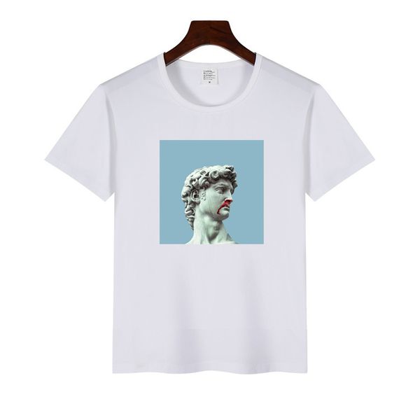 

men or women t-shirt print summer david michelangelo statue sculpture casual short sleeve funny t shirts, White;black