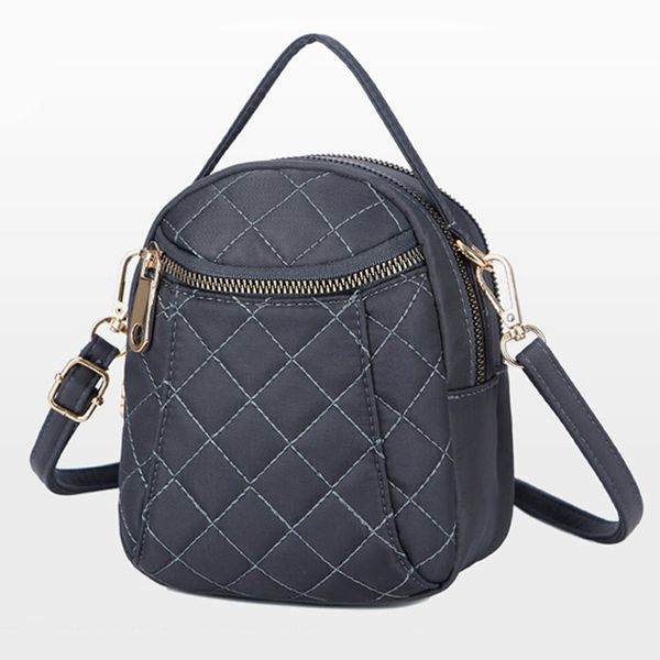 

женщины простой сплошной цвет полиэстер сумки на ремне messenger hasp телефон сумка с кнопкой bolso bolsa feminina