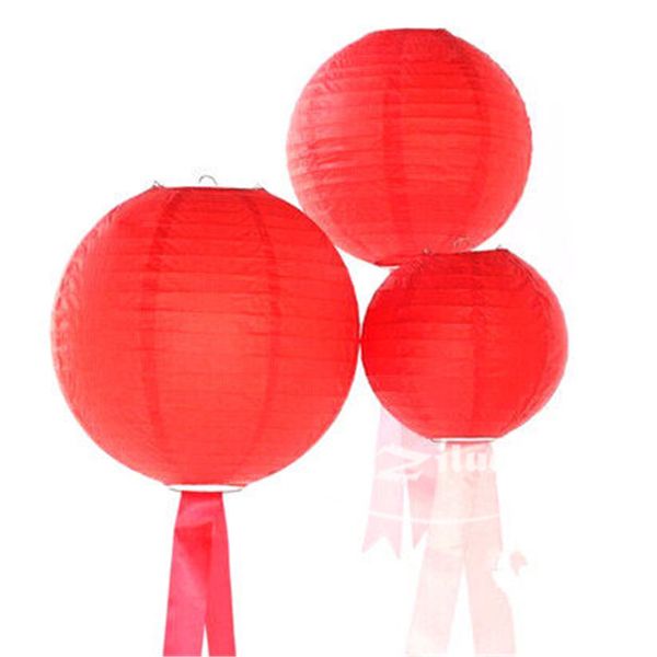 

zilue 10pcs/lot red paper lanterns 12''(30cm) chinese traditional handicraft paper lantern wedding festival decoration supplies