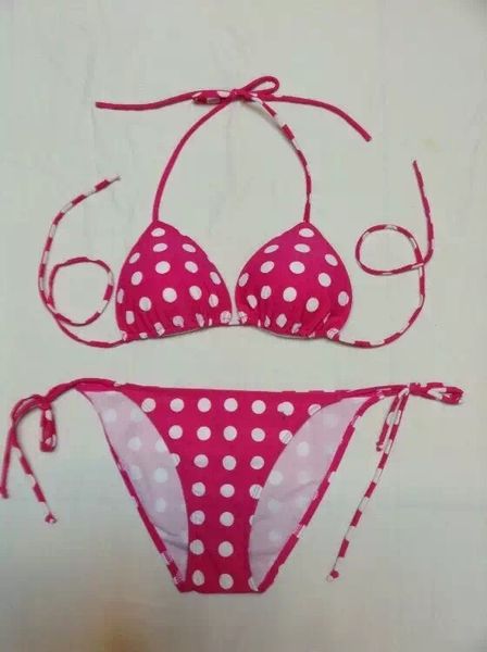 

2020 women fashion red with white spots cotton fashion accessories swimsuit size s-xl available with box and dastbag, Silver