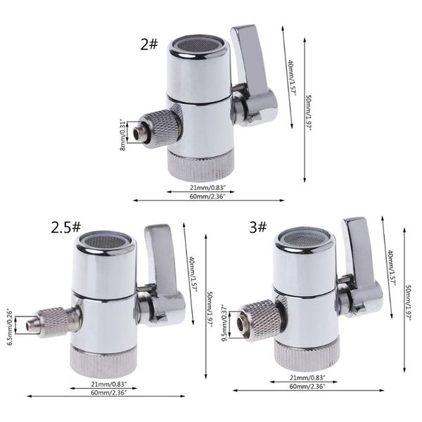 

water filter faucet diverter valve ro system 1/4" 2.5/8" 3/8" tube connector m4yd