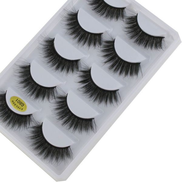 

5 pairs mink hair false eyelashes natural/thick long eye lashes wispy makeup beauty extension tools wimpers women eyelashes