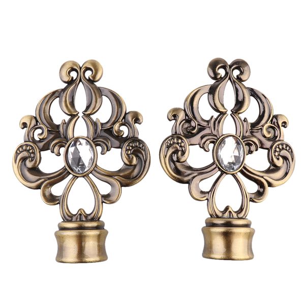 

1 пар декоративных занавесов драпировки rod / поул finials концы для 28мм карнизов