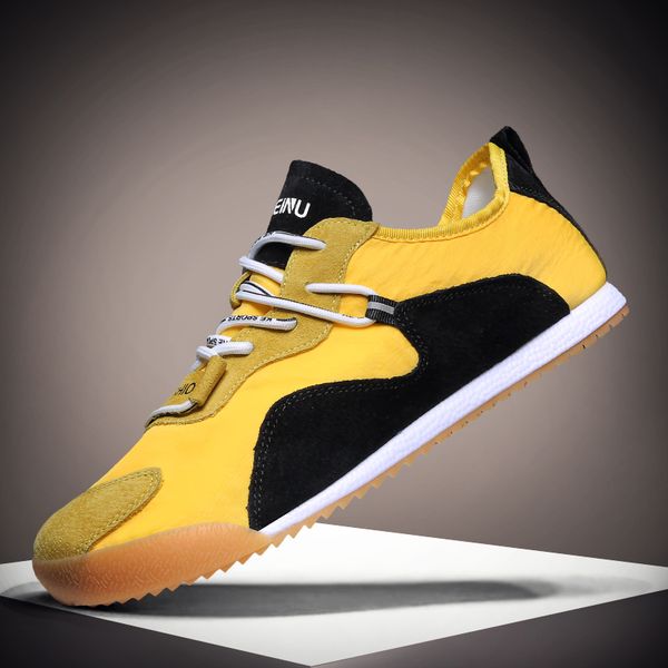 

2020 gym sneakers for men black yellow f shoes breathable men sports shoes man anti slip golf size 39-44