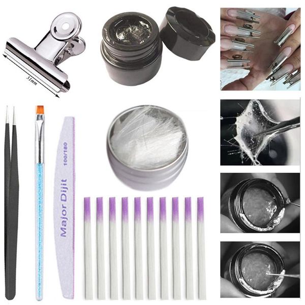 

professional fiberglass nail kit anself fiber nails glass acrylic nail salon tool fiberglass extension nails gel kit (no glue