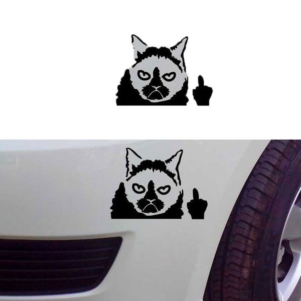 

funny cat motorcycle hook materproof cover scratched decals funny car stickers