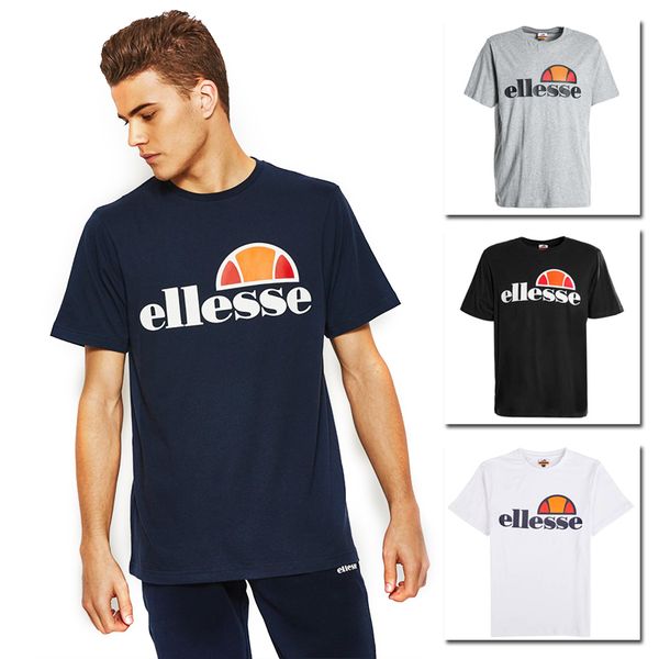 

Ellesse Mens Designer T Shirts White Black Grey Navy 100% Cotton Casual loose Mens T Shirt Top Quality Short Sleeve S-XXXL