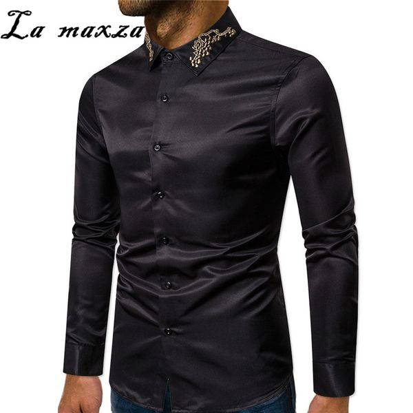 

mens shirt causal cotton fashion long sleeves 2020 spring shirts for men button up shirt, White;black