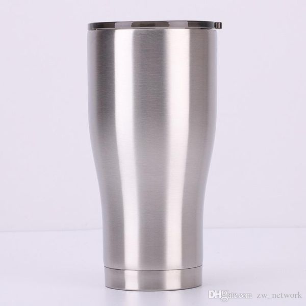 

stainless steel modern tumbler curving tumbler 20oz double wall vacuum coffee cup travel mug tumbler with leak proof lid