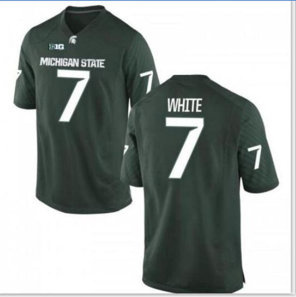

men lady and youth michigan state spartans cody white #7 green real full embroidery jersey size s-5xl or custom any name or number jersey, Black