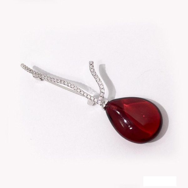 

мода капелька воды брошка девушка дорогая charms брошь женские gem брошь lady аксессуары fine jewelry lover подарки, Gray