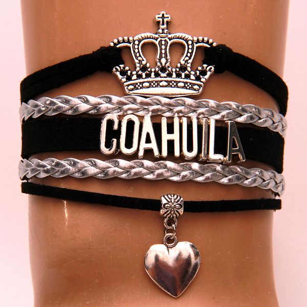 

infinity love coahuila bracelets bangles heart charm braided pu leather bracelet jewelry for women men new drop shipping, Golden;silver