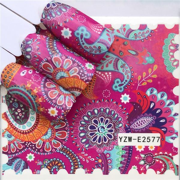 

lcj nail stickers water decals butterfly floral animal black white geometry slider manicure nail art decoration