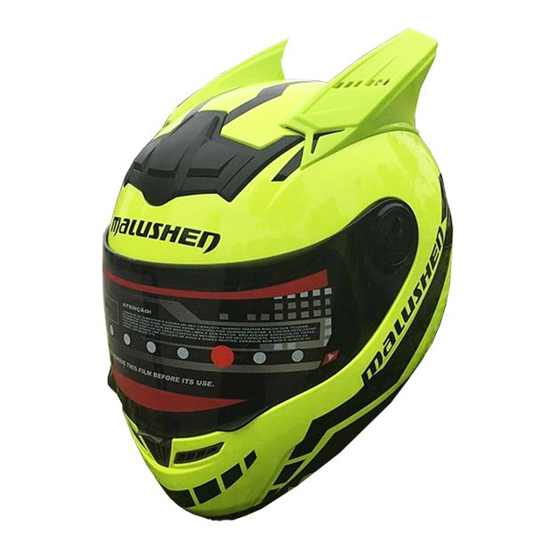 

malushen motorcycle helmet full face yellow color
