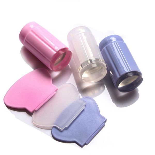 

clear jelly soft nail art stamper with and plastic scraper stamping plate image transfer tool set diy print template