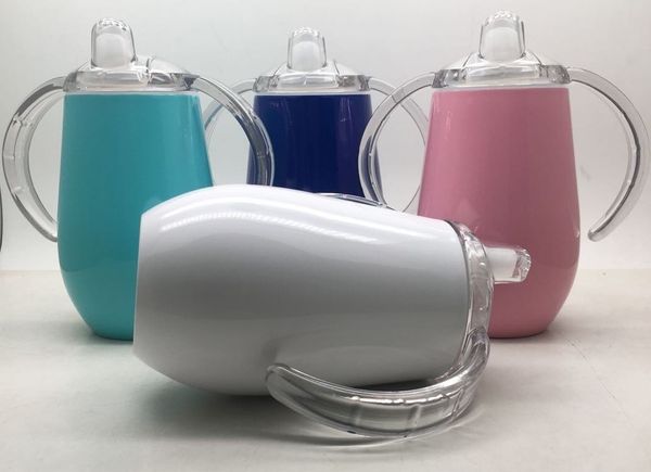 

stainless sippy cups baby water mugs with double handles coffee milk cup baby cups thermos cup drinkware