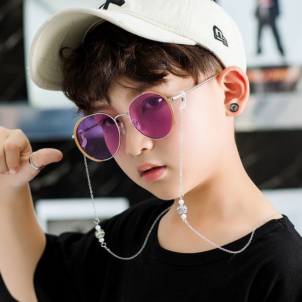 

metal round children fashion color sunglasses retro cute children's glasses sunglasses boys girls brand uv400 sunglasses, Blue