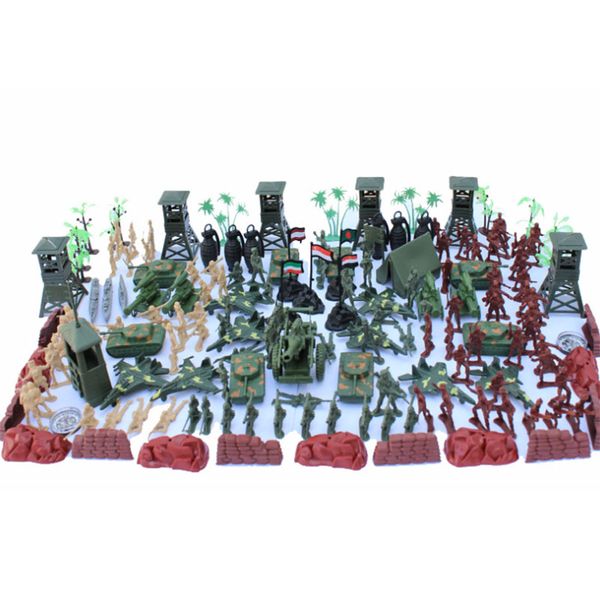 

170pcs/set military nostalgic plastic model toy 5 cm small soldier army men playset kit decor model holiday toys for children