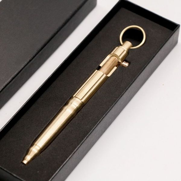 

practical bolt action type retro ballpoint pen writing tool unique design school office stationery gifts