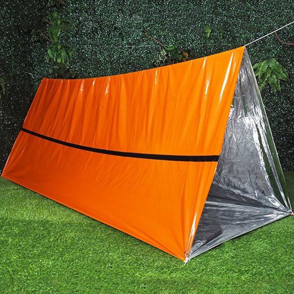 

outdoor 210*130cm emergency blanket camping silver thermal blanket portable survival kits rescue insulation curtain life-saving