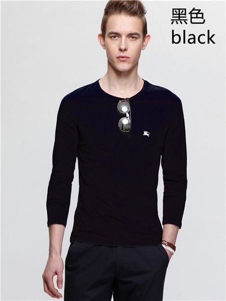 

2019 spring and autumn, men's t shirt sweatshirt long sleeves, wear inside and outside match, pure cotton breathable, ing, White;black
