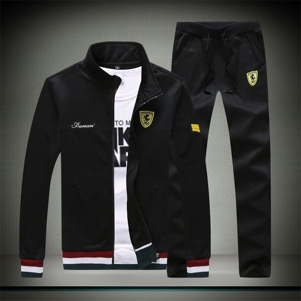 

hoodie suit autumn 2019 new style trend coat men casual sports set wy81, Black