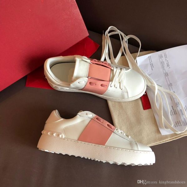 

luxury design classical style white pink lovers sport shoes fashionable classic casual shoes comfortable men women shoes, Black