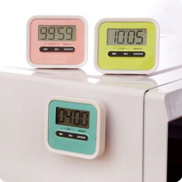 Regalo di Natale Cucina digitale Conto alla rovescia/Conto alla rovescia Display LCD Timer/orologio Sveglia con clip magnetica LX1802