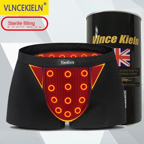 

qqqcp british pants vk enlarged coarse magnetic therapy health care modal underpants and trousers and trousers cotton breathable boxer under, Black;white