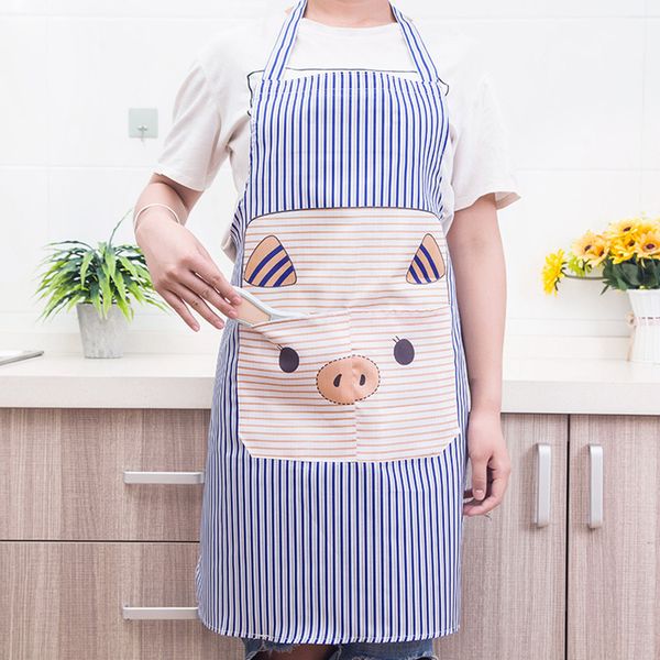 

sleeveless women kitchen cooking apron creative cute pig apron korean fashion anti-fouling cartoon housework clean accessories