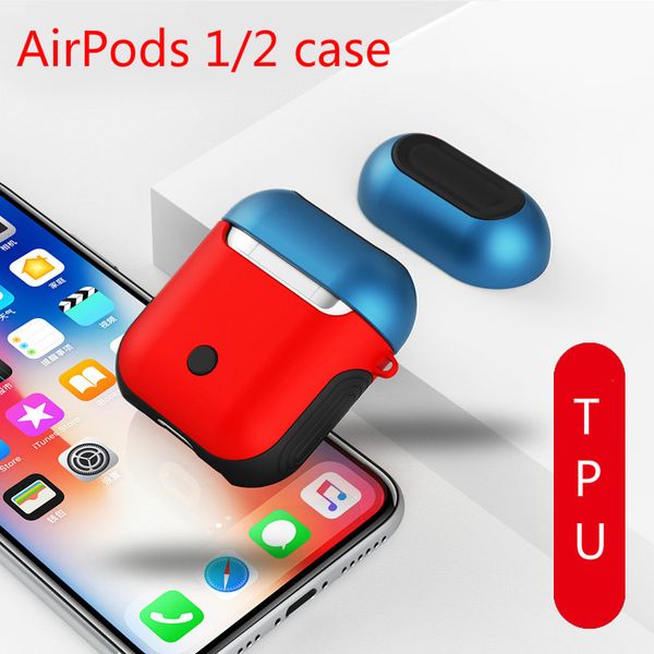 

Fashion airpods case protective cover airpods1 / 2 case Bluetooth headset protection anti-fall custom TPU hard shell wholesale