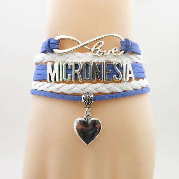 

infinity love микронезия футбольный браслет сердце шарм микронезия национальный флаг браслеты браслеты для женщин и мужчин ювелирные изделия, Golden;silver