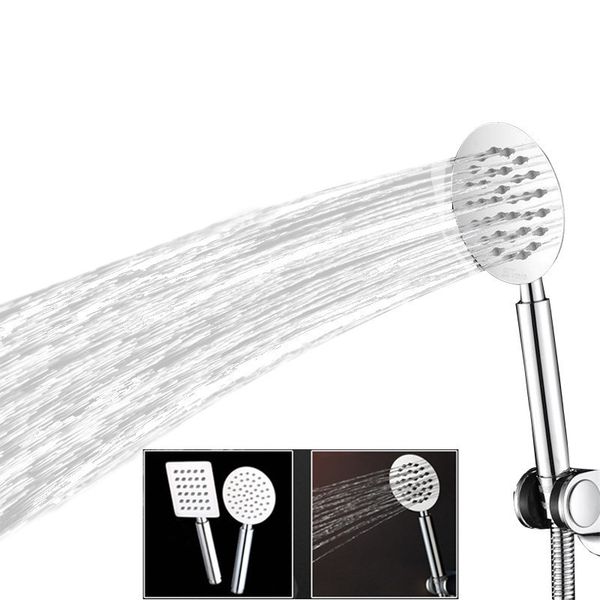 

square/round leante 2mm thickness shower head ss handheld shower head pressurized anti scald g1/2 chrome bath sprayer