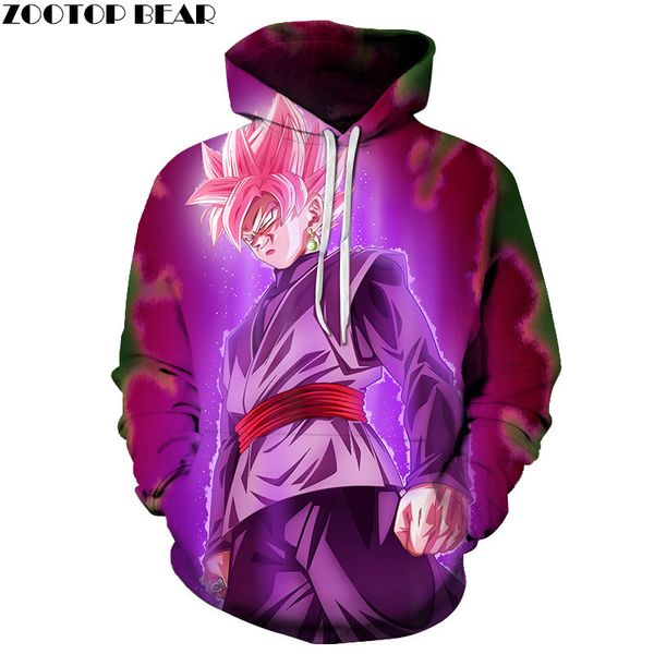 

3d print red belt men pullover sweatshirt pullover hoodie casual hoodies fashion men brand tracksuits anime hoodie, Black