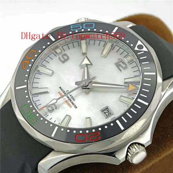 

new designer watch mens watches swiss 2507 automatic 28800 vph date mother-of-pearl dial sapphire crystal super water resistant 316l steel, Slivery;brown