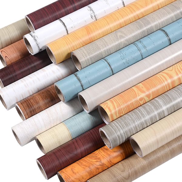 

10m*45cm thick waterproof pvc wood grain stickers boeing film self-adhesive wallpaper wardrobe cupboard old room door furniture