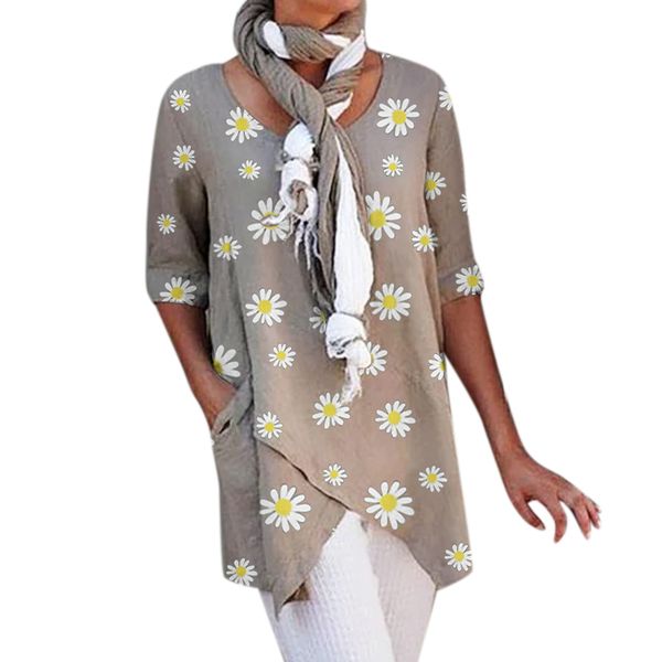 

vicabo женская майка хлопок blended цветочные printed vintage o шеи тенниски женщин ladies top casual плюс размер топы женщины, White