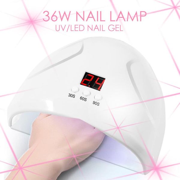

profession 36w uv led lamp gel polish nail lamp nail dryer smart sensor lcd display third-order timing care tools art