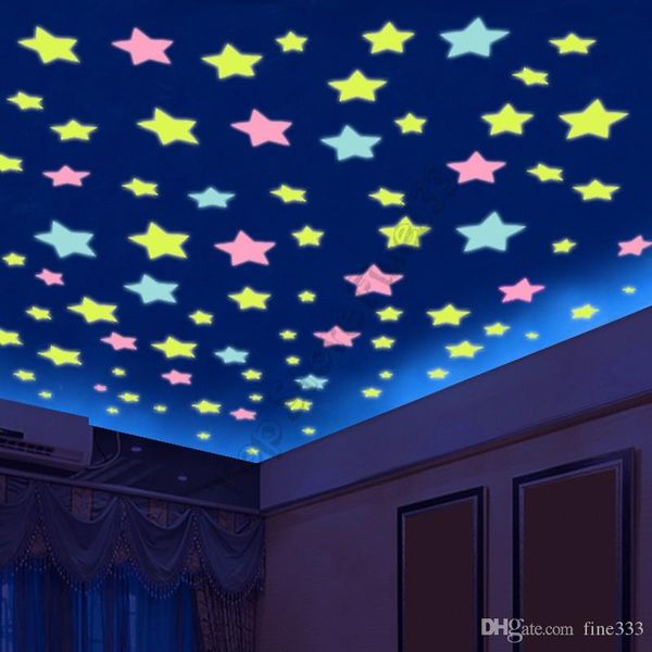 2019 Wall Decorations Toys Luminous Star Light Patch Fluorescent Sticker Room 3d Three Dimensional Wall Stickers Bedroom Roof Star From Fine777 0 64