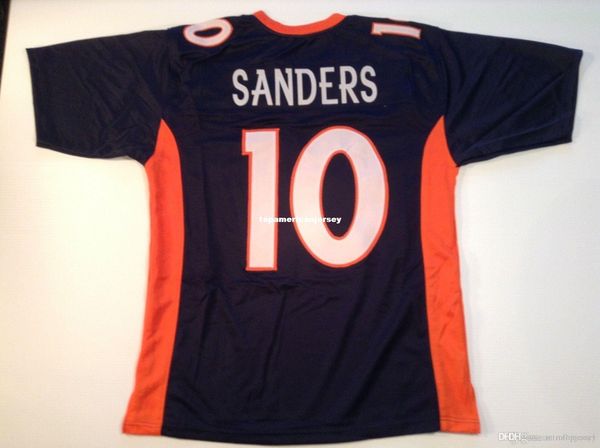 

retro custom sewn stitched #10 emmanuel sanders blue mitchell & ness jersey s-5xl,6xl men's football jerseys rugby, Black;blue