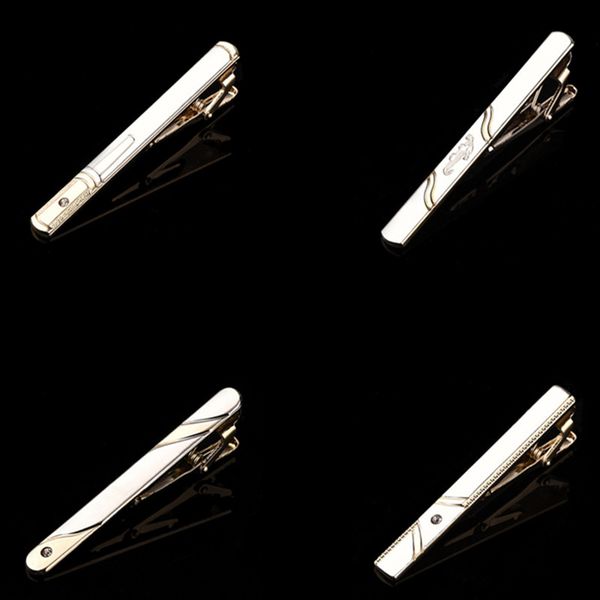 

cityhitomi men's tie clip new fashion design metal tie bar elegant necktie clips pin for men wedding vip link dropshipping c053, Silver;golden