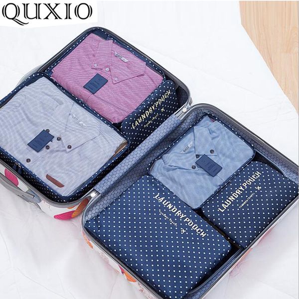

2019 new popular travel bags 6pcs/set double zipper waterproof clothing underwear finishing package luggage folding bag cz269