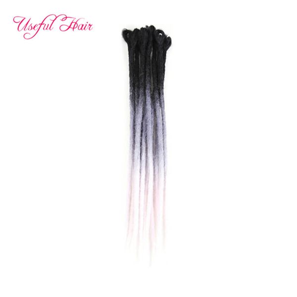

dreadlocks extensions 100g/pc synthetic ombre braiding hair crochet braids hairstyles hair extensions purple pink black sister locs twist