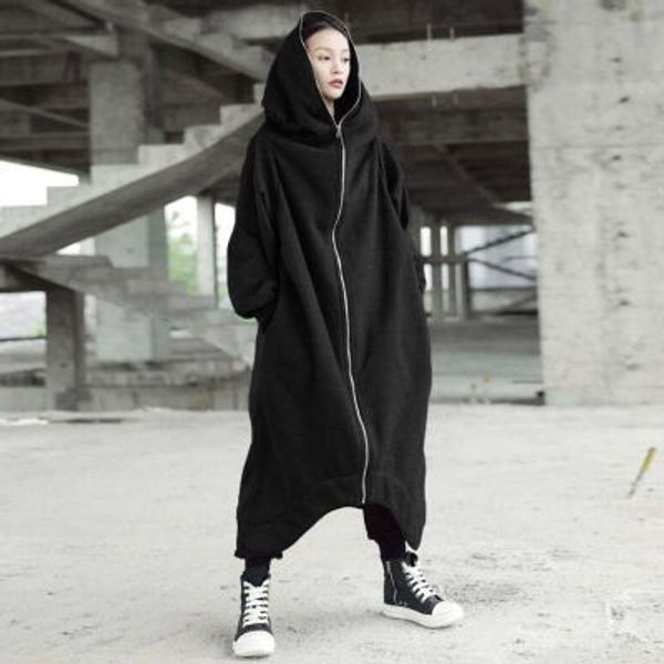 

harajuku sweatshirt hoodies women 2018 autumn streetwear print kpop clothes long hoodie coat korean style woman tumblr moletom, Black