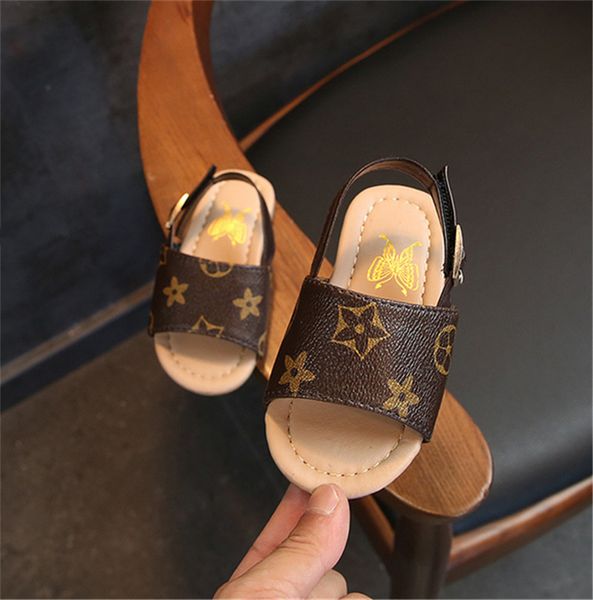 

summer shoes kids sandals girls boys pu leather slippers floral sandale sneakers non-slip shoes sports beach bath shoes b6251