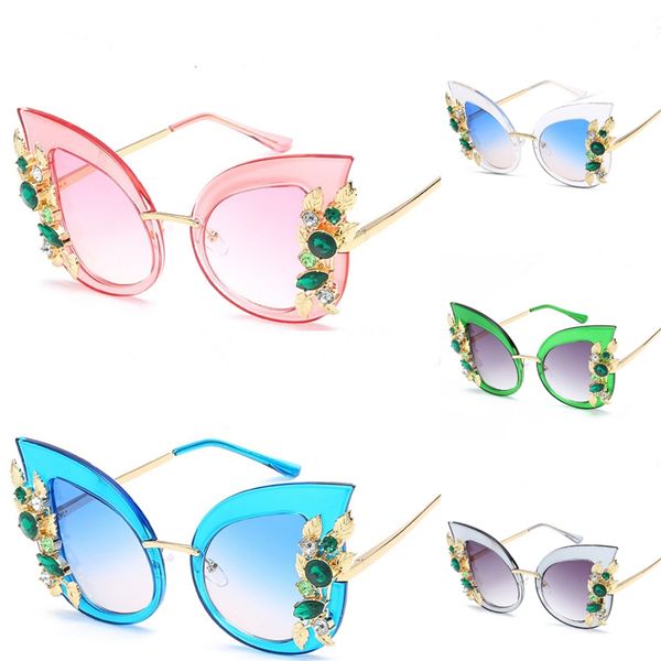 

11 colors candy colors heart shape sunglasses women fashion accessories lovely colorful clear eyeglasses cat eye rimless frame sunglasses #9, White;black
