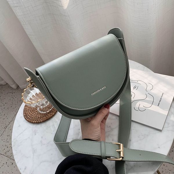 

solid color pu leather handbags for women 2020 travel fashion saddle bags shoulder messenger bag ladies crossbody bag bolso