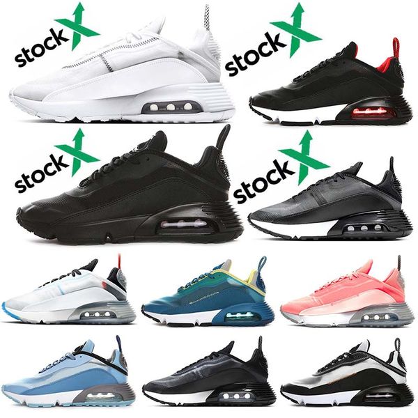

2020 new running shoes wholesale mens womens maxs black grape green oreo clean white bred 2090 stock x designer trainers