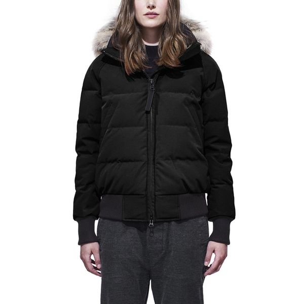 

women winter jacket windbreaker clothes womens 2019 luxury designer jackets goose down jacket north parka bomber coats doudoune femme homme, Black